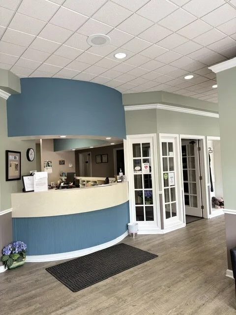 Front desk and reception area at Family Dentistry of Loveland